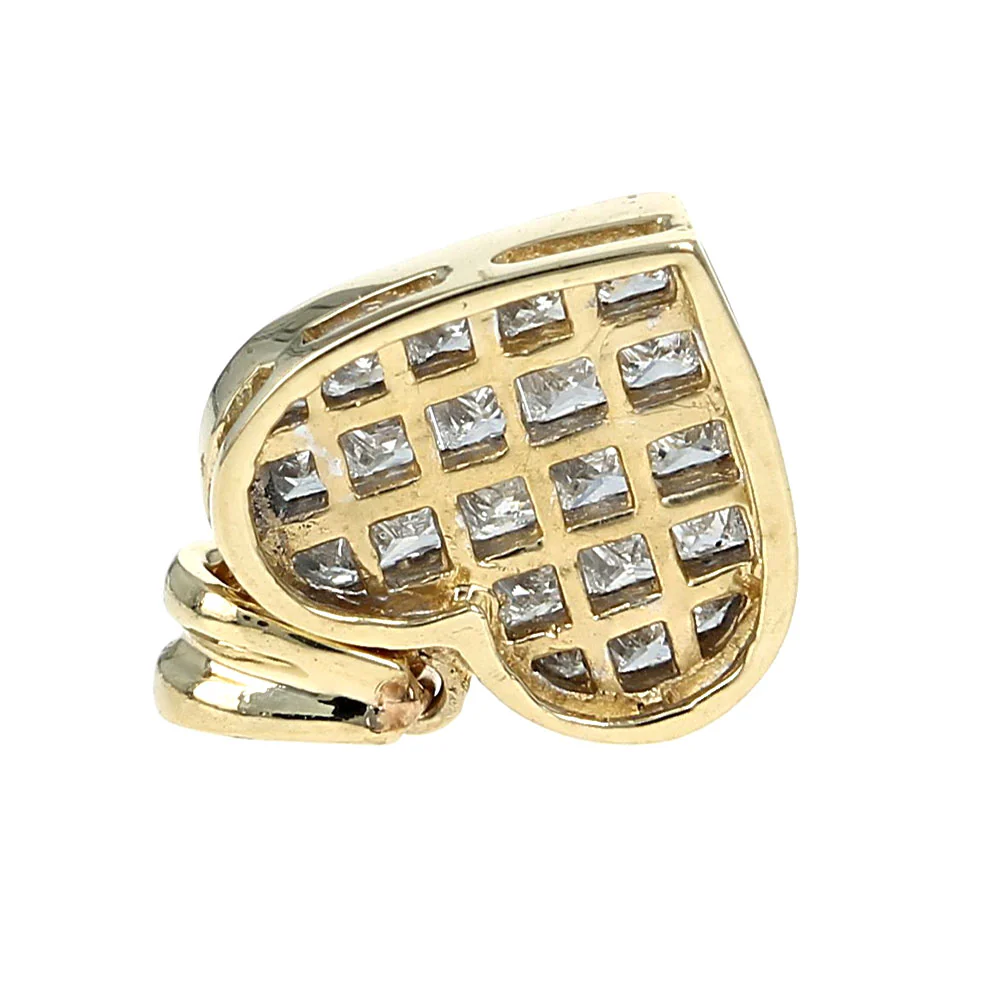 Invisible Set Princess Diamond Heart Pendant - Image 2