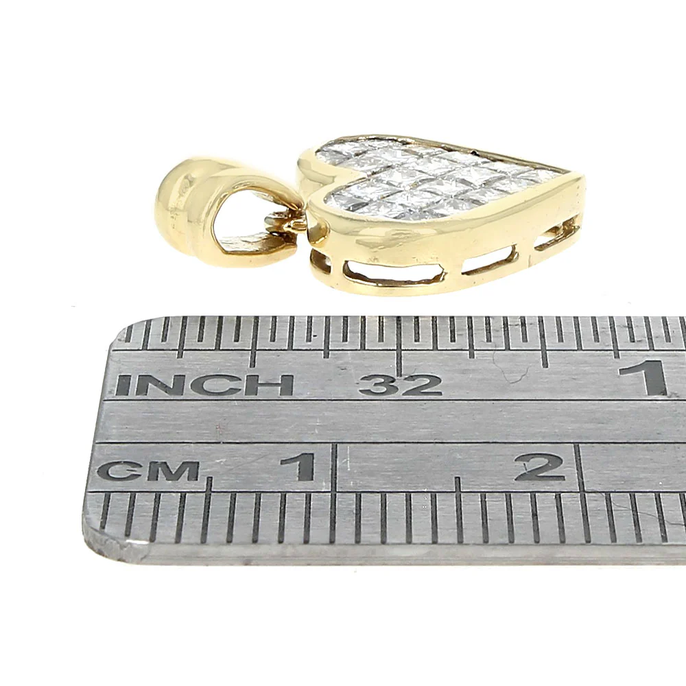 Invisible Set Princess Diamond Heart Pendant - Image 3