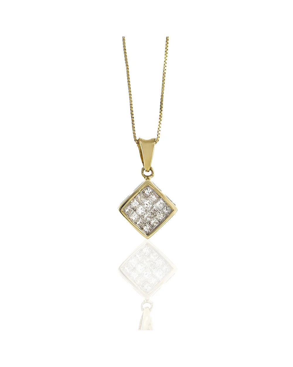 Invisible Set Princess Diamond Pendant