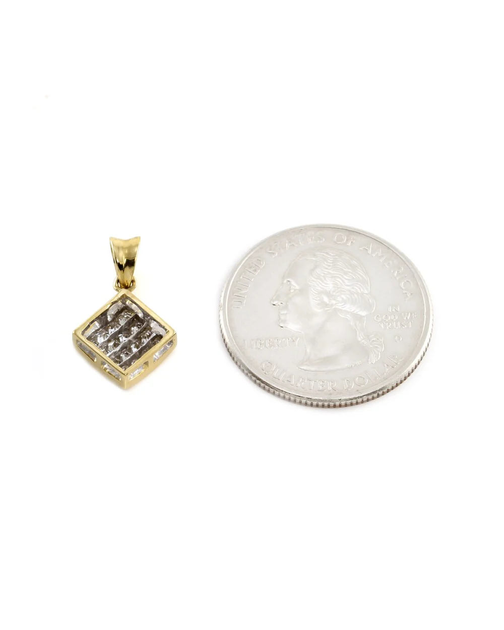 Invisible Set Princess Diamond Pendant - Image 3