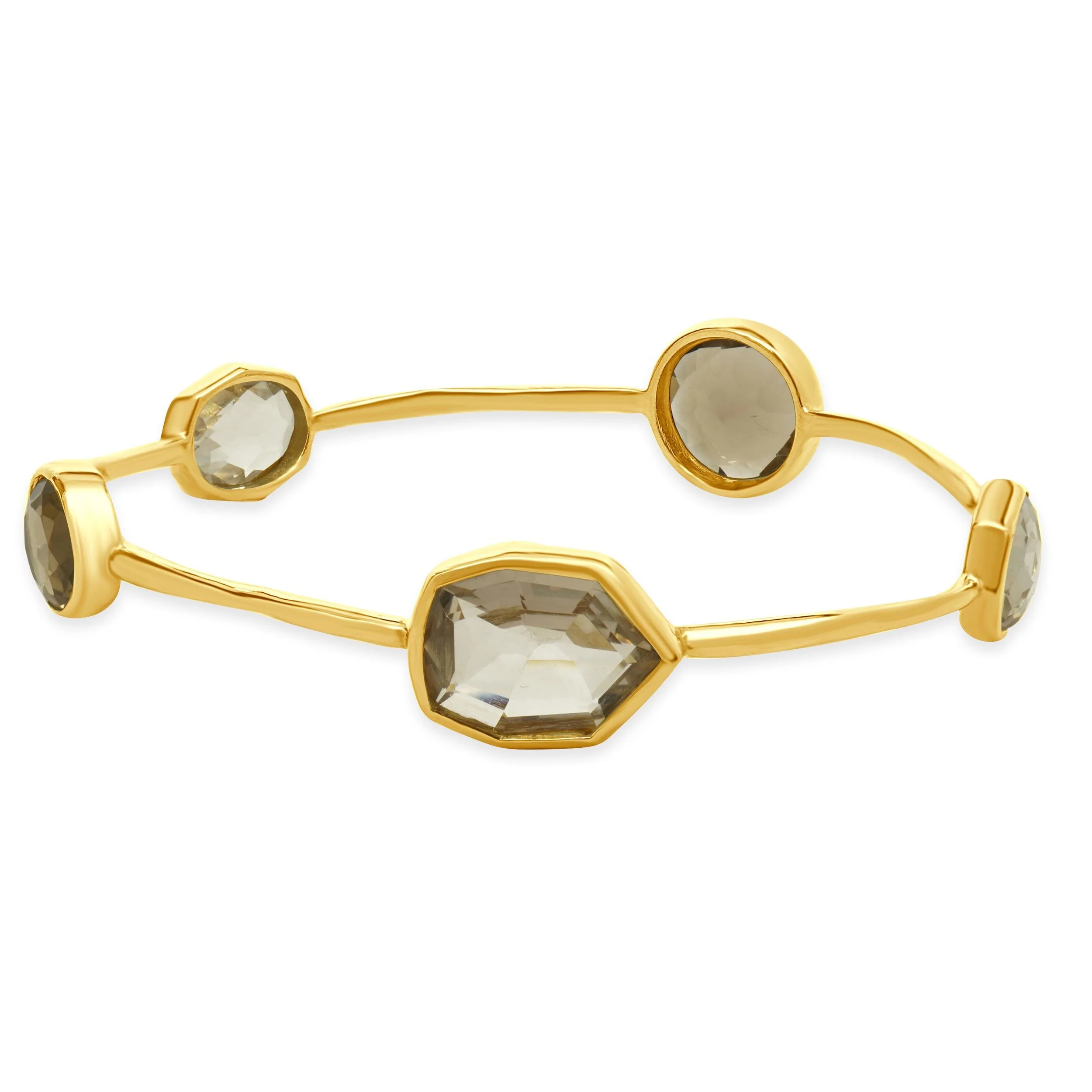 Ippolita 18 Karat Yellow Gold Quartz Rock Candy Lollipop Bangle Bracelet - Image 4