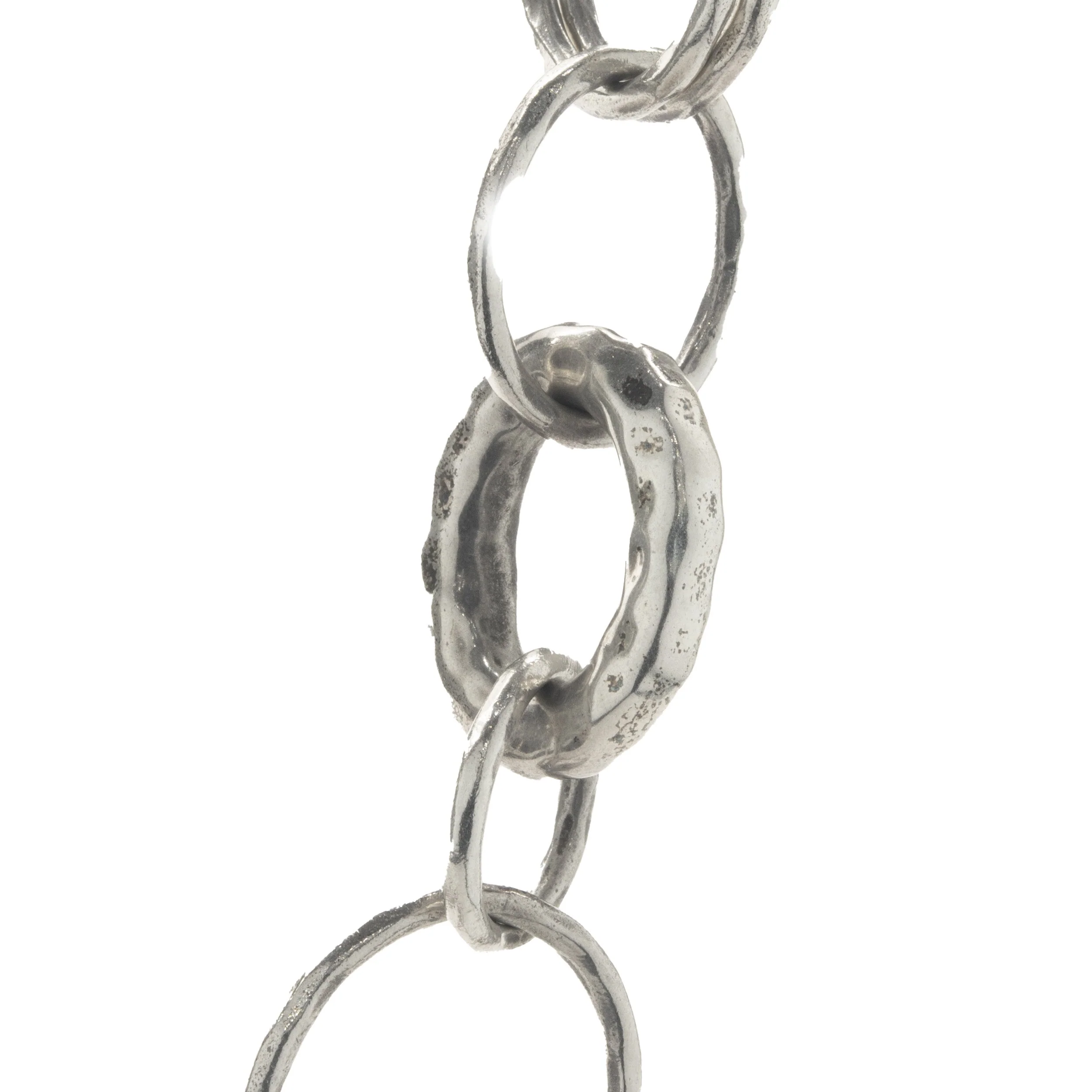 Ippolita Sterling Silver Hammered Circle Link Necklace - Image 2