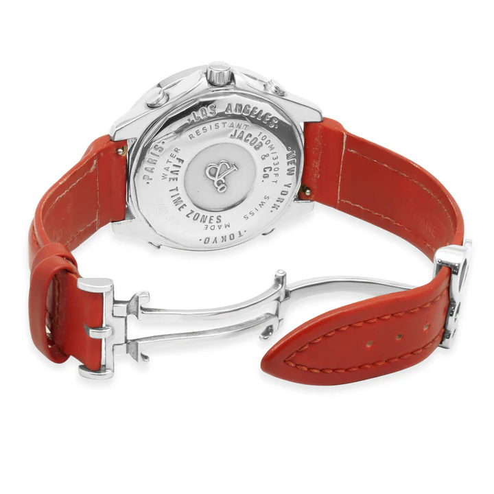Jacob & Co Stainless Steel 5 Time Zone Diamond Bezel - Image 4