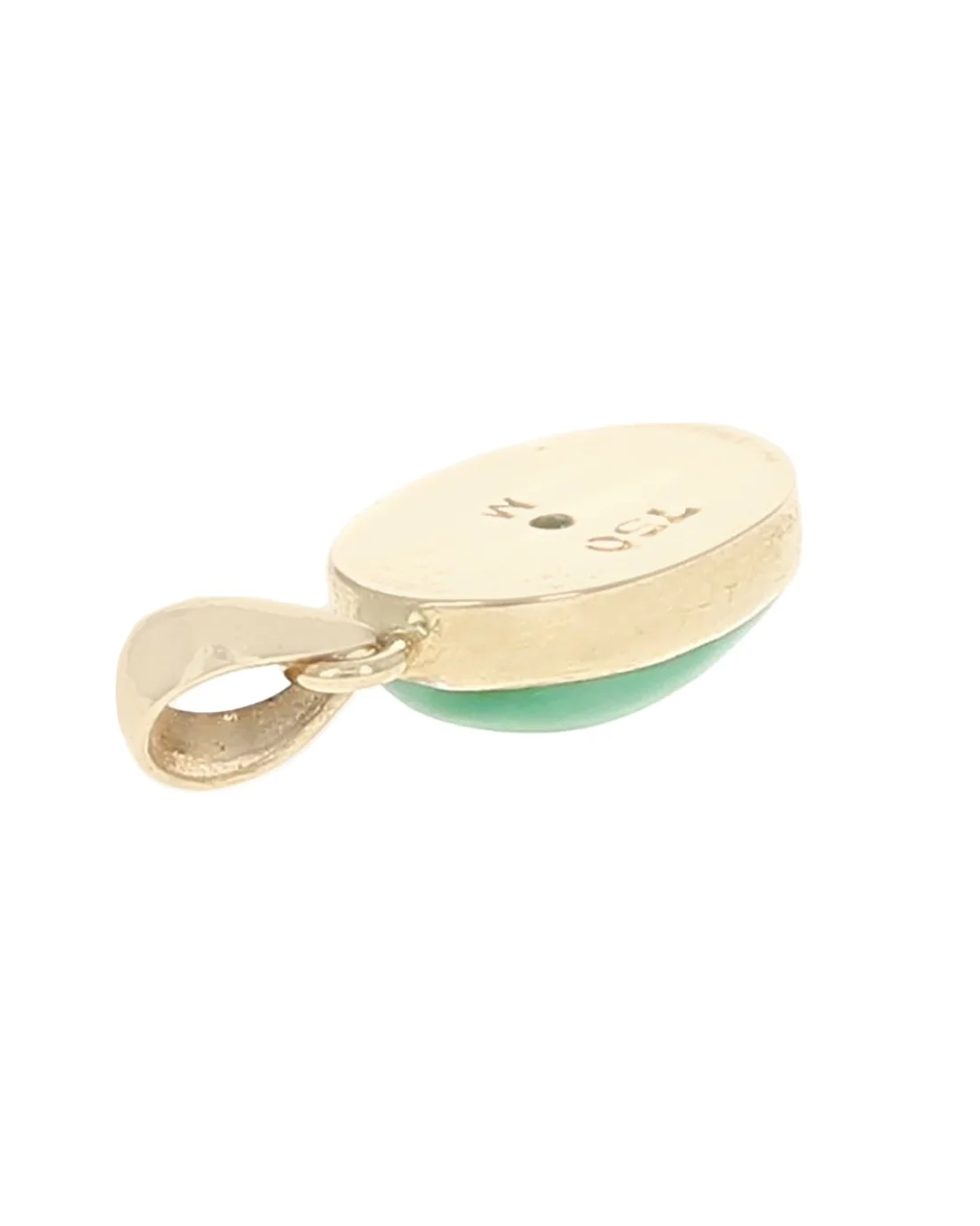 Jadeite Jade Drop Pendant in Yellow Gold - Image 2