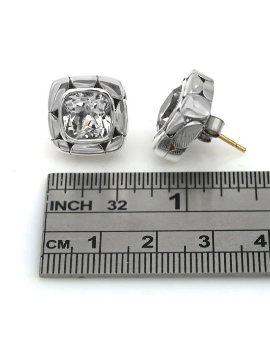 John Hardy Batu Kali White Topaz Stud Earrings - Image 3