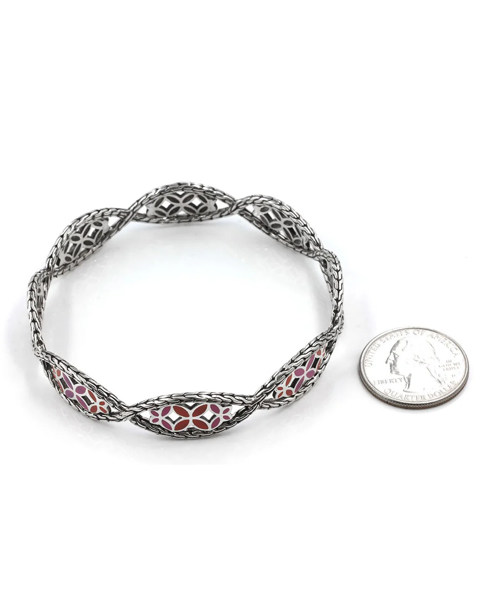 John Hardy Kawung Enamel Bracelet in Silver - Image 3