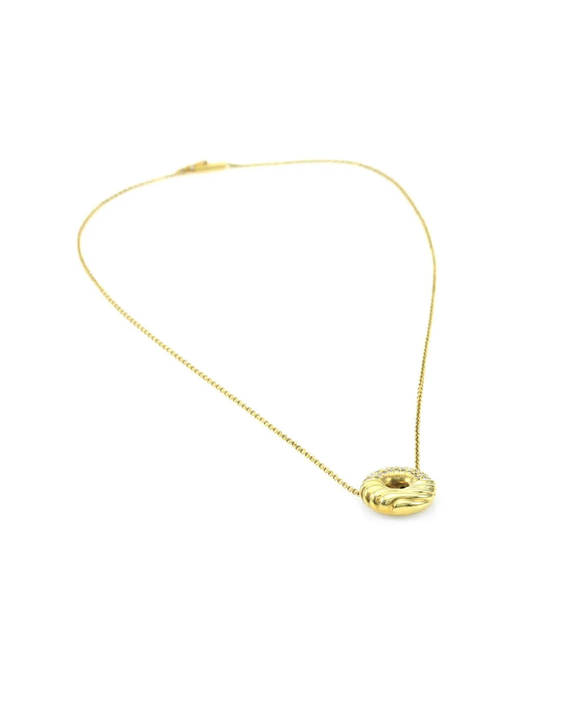 Jose Hess Diamond Donut Necklace in Yellow Gold - Image 2