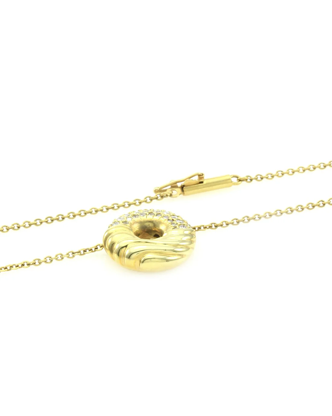 Jose Hess Diamond Donut Necklace in Yellow Gold - Image 3