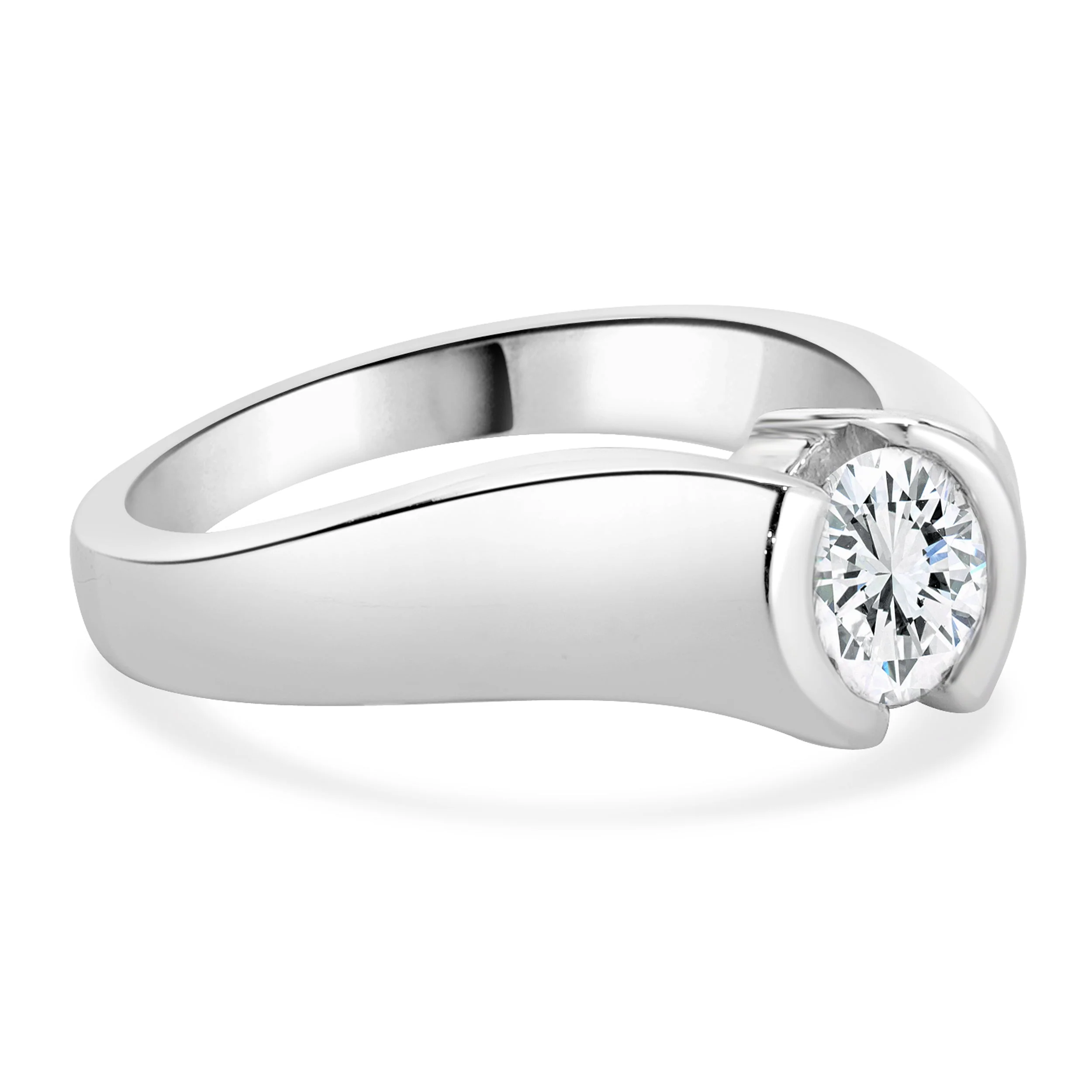 Kabana 14 Karat White Gold Round Brilliant Cut Diamond Engagement Ring - Image 2
