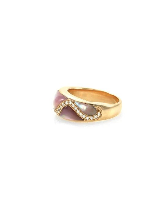 Kabana Mother-of-Pearl and Pave Diamond Ring in Gold - Image 3