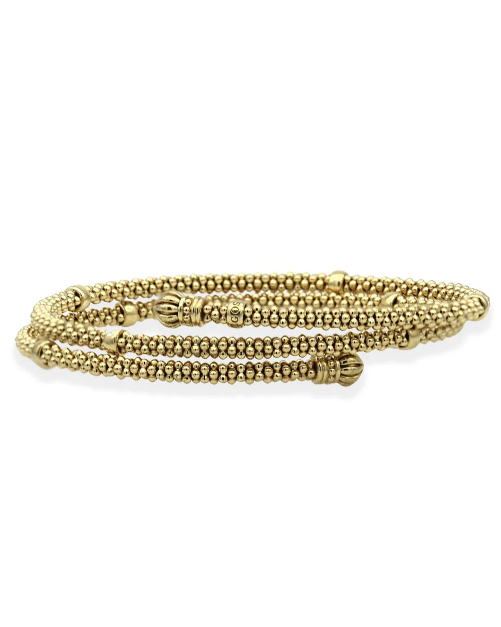 Lagos Caviar Beaded Wrap Bracelet in Gold - Image 2