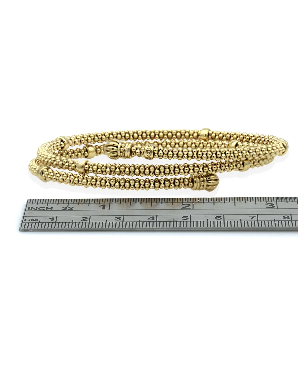 Lagos Caviar Beaded Wrap Bracelet in Gold - Image 3