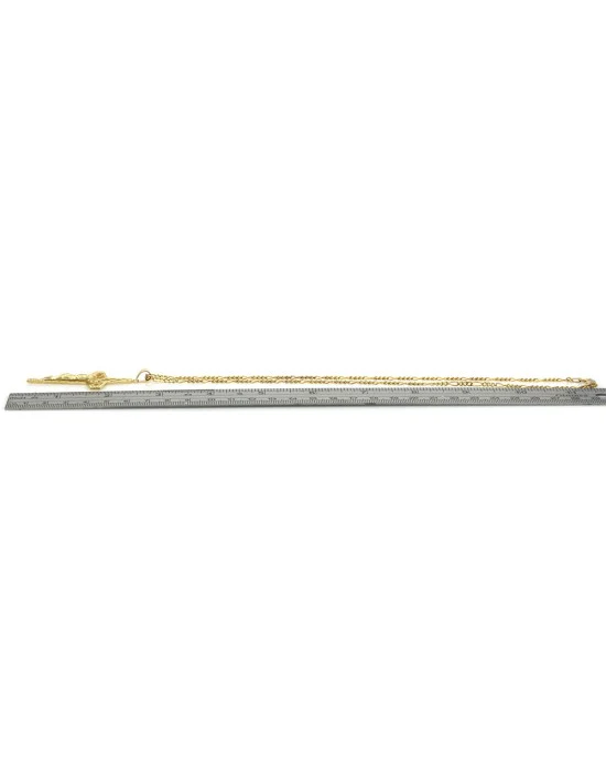 Large Open Cut Crucifix Necklace in Yellow Gold - Image 3