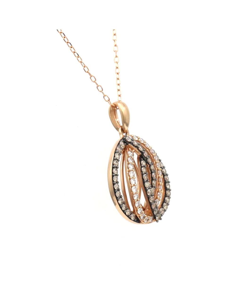 Le Vian Chocolate and White Diamond Drop Necklace - Image 2