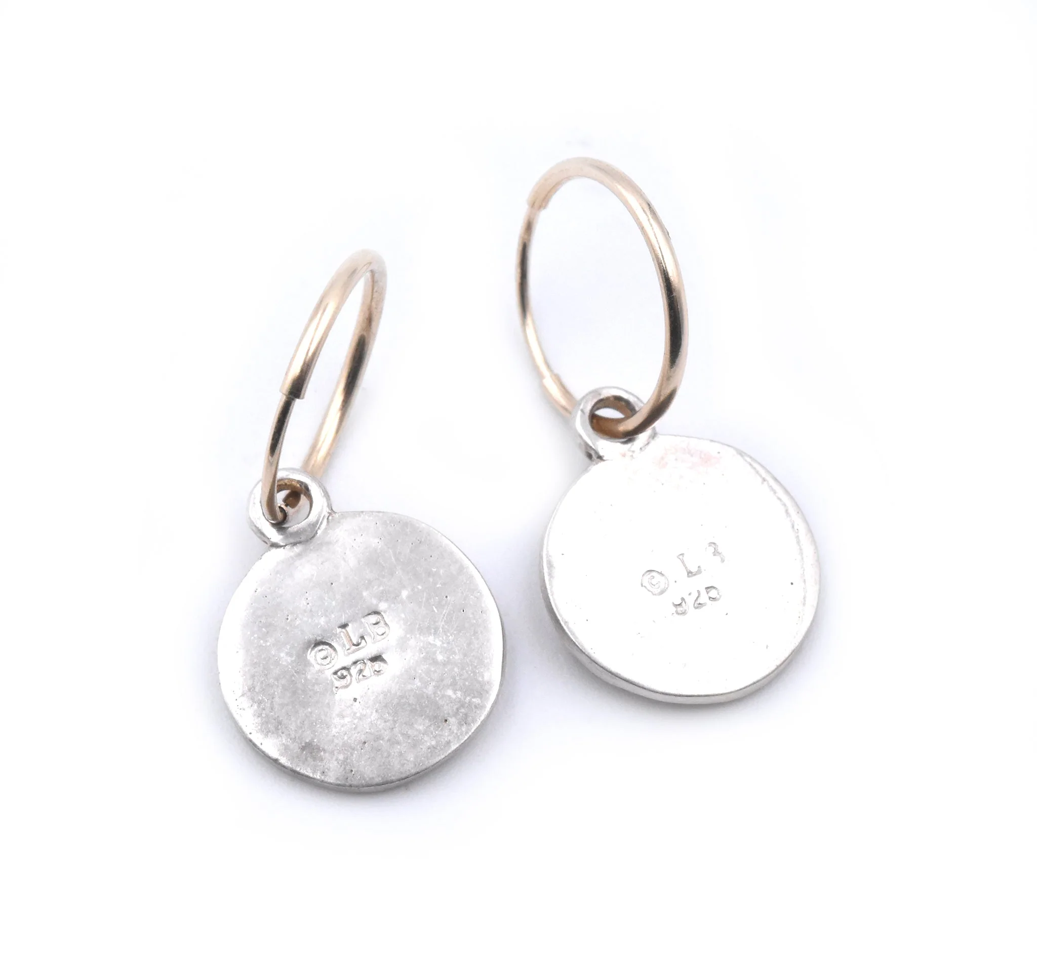 Lee Brevard 14 Karat Yellow Gold and Sterling Silver Fly Huggie Hoop Earrings - Image 4