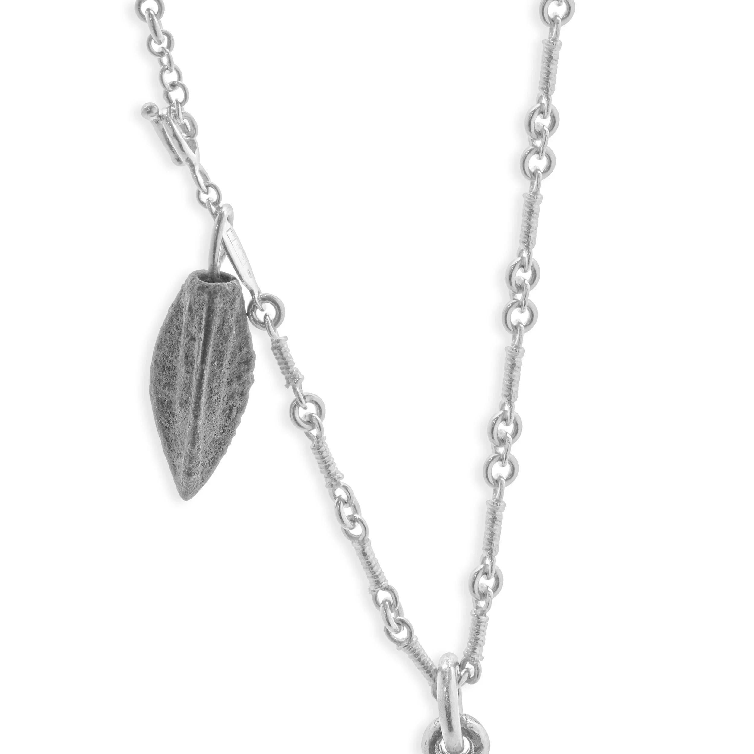 Lee Brevard Sterling Silver “Dane” Rope Link Charm Necklace - Image 2