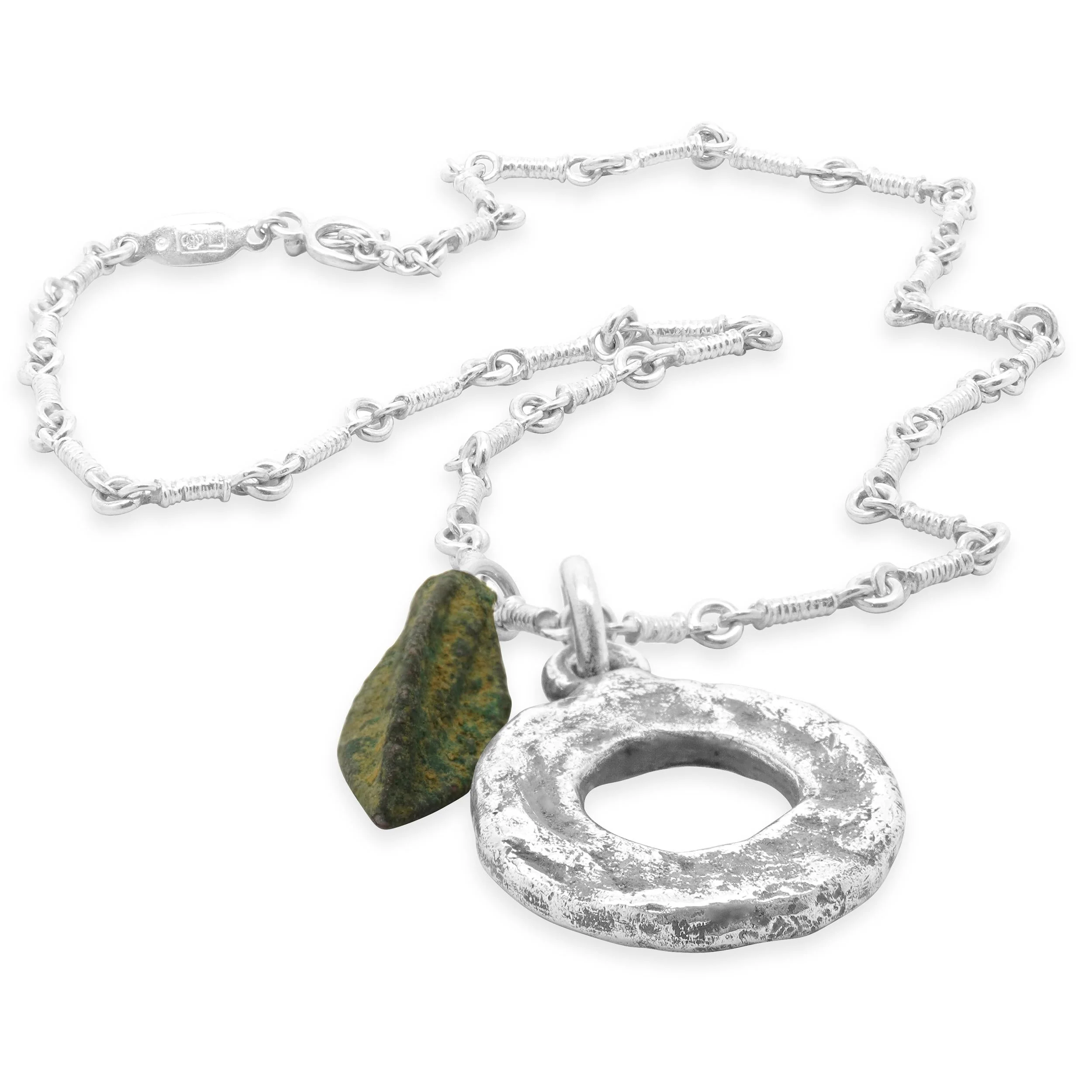 Lee Brevard Sterling Silver “Dane” Rope Link Charm Necklace - Image 4