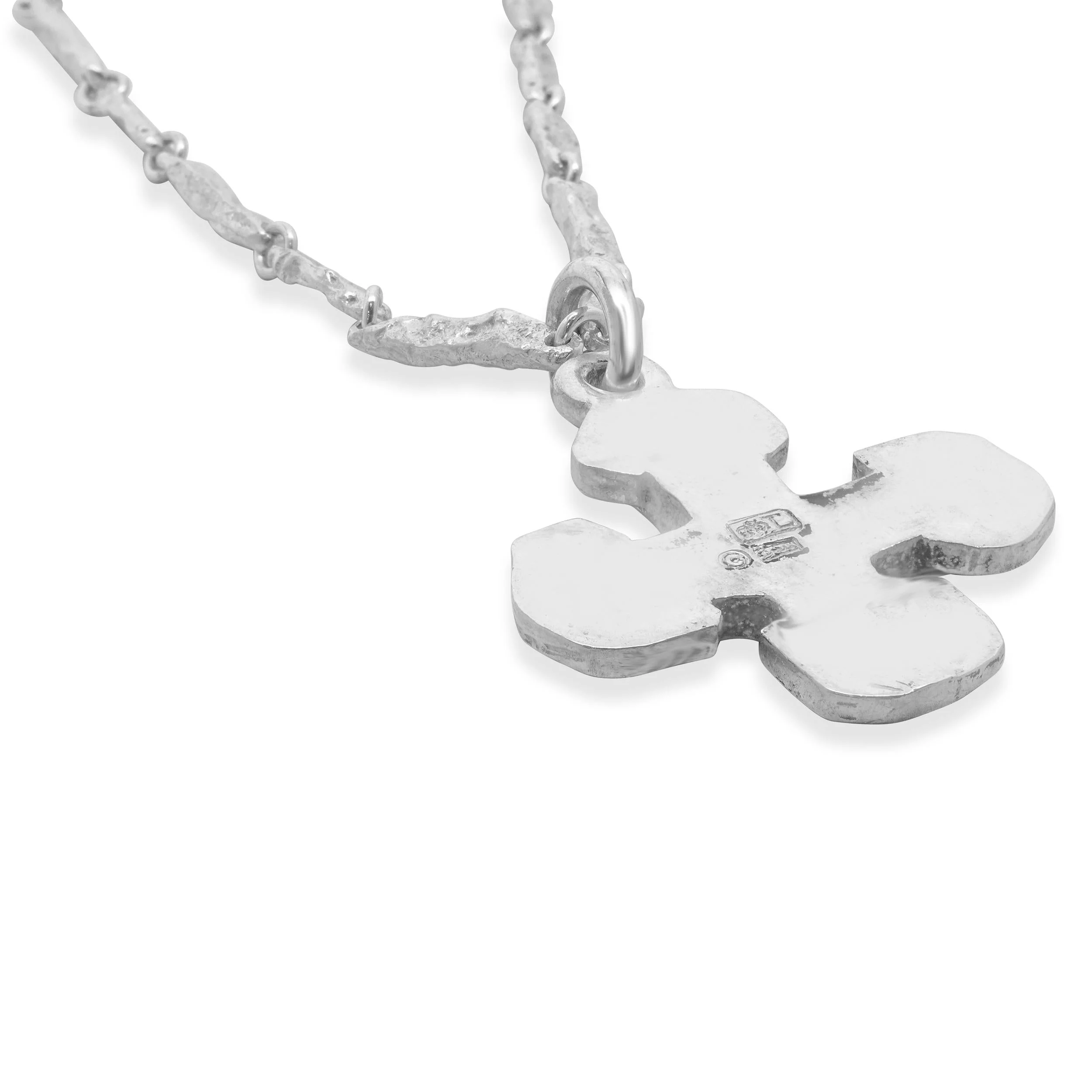 Lee Brevard Sterling Silver Large Palm Cross Necklace - Image 3