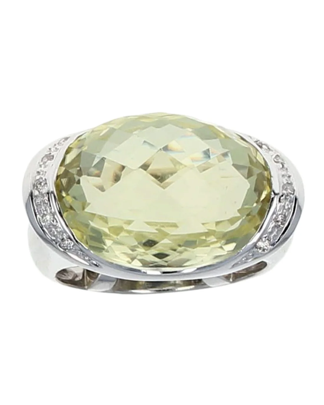 Lemon Quartz and Diamond Accent Fashion Ring - Image 2