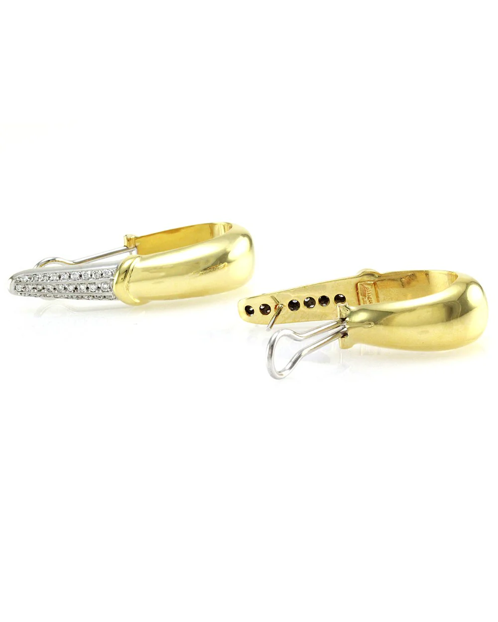 Leo Pizzo 18K Diamond Pave' 'J' Earrings - Image 2