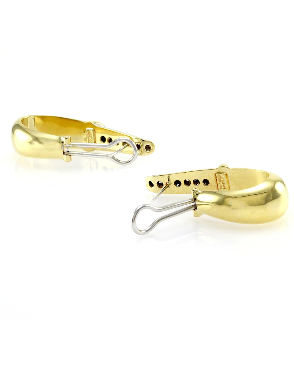 Leo Pizzo 18K Diamond Pave' 'J' Earrings - Image 4