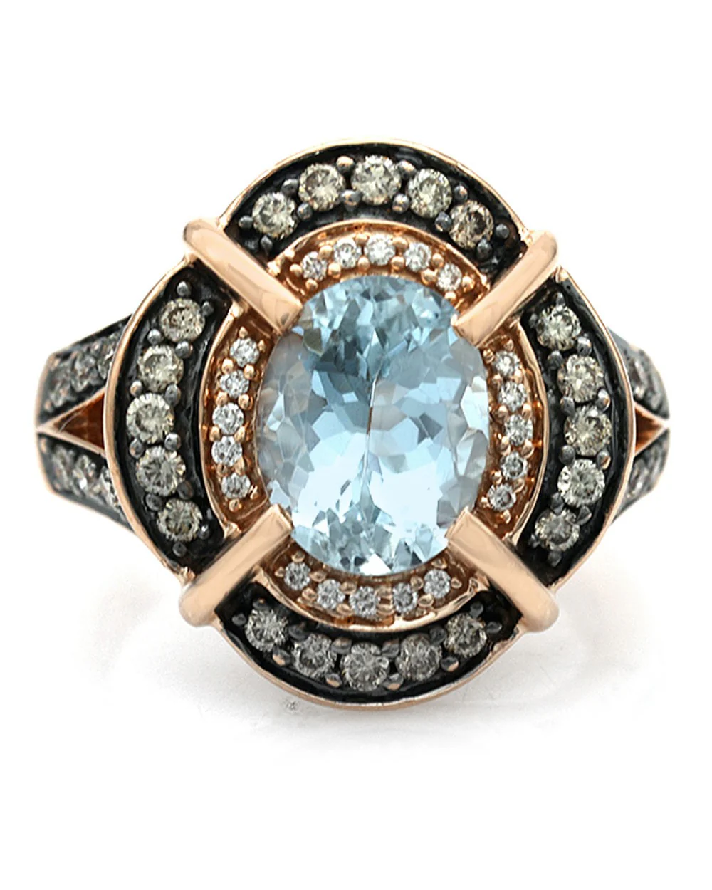 LeVian Aquamarine and Diamond Ring - Image 2