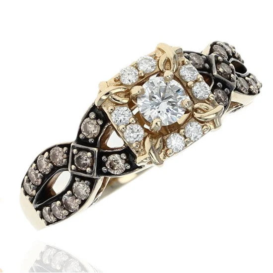 Le Vian 14K Yellow Gold Diamond Antiqued Ring