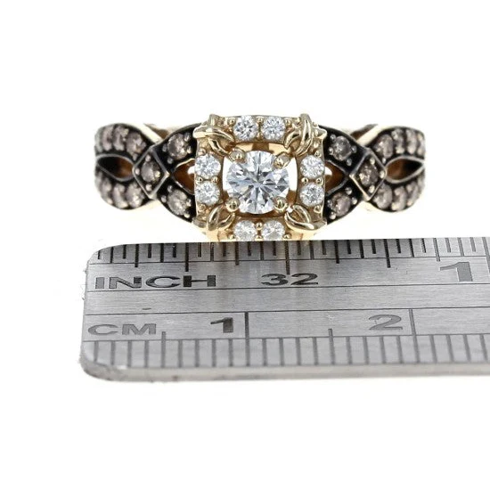 Le Vian 14K Yellow Gold Diamond Antiqued Ring - Image 3
