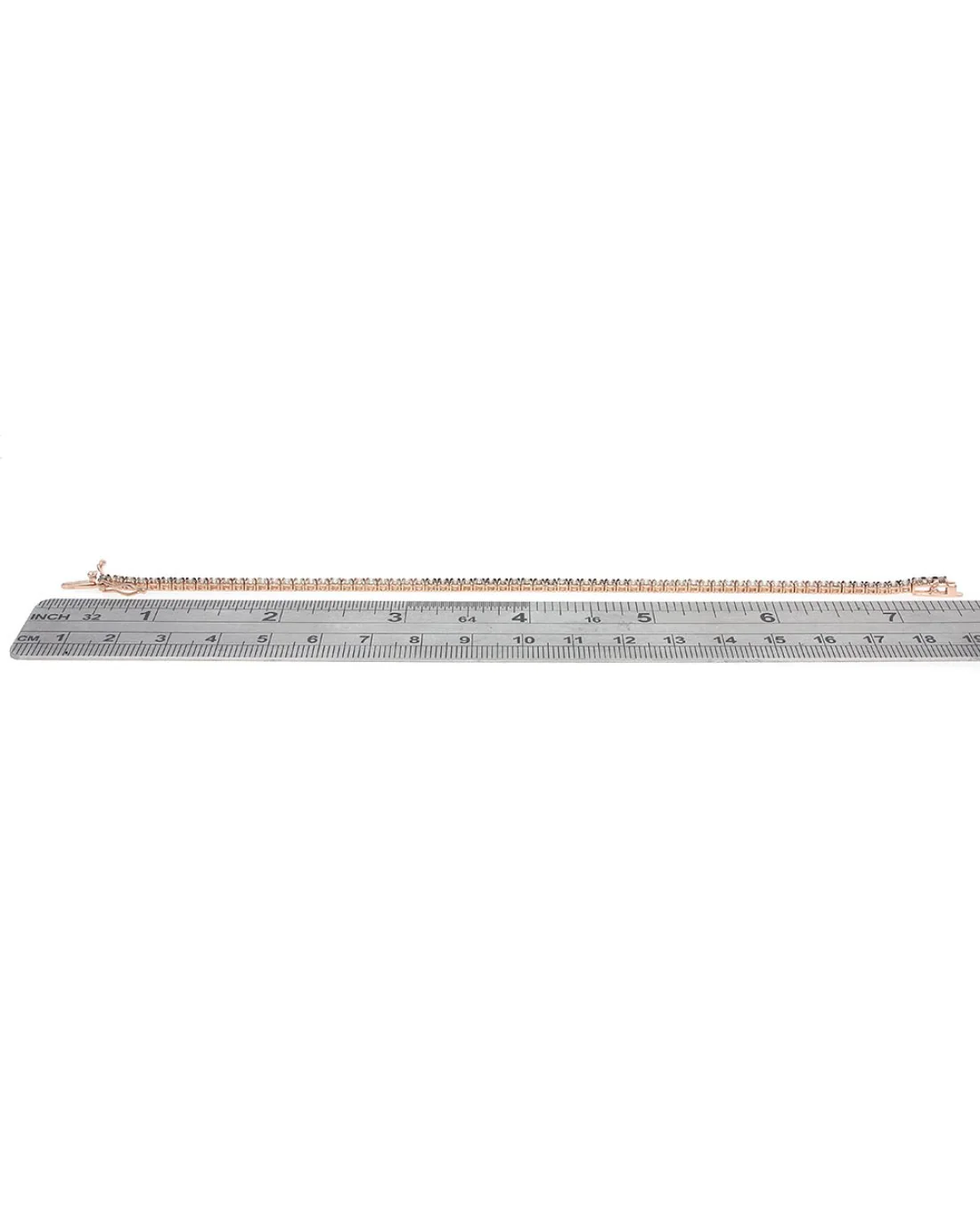 LeVian Diamond Inline Bracelet in Rose Gold - Image 3