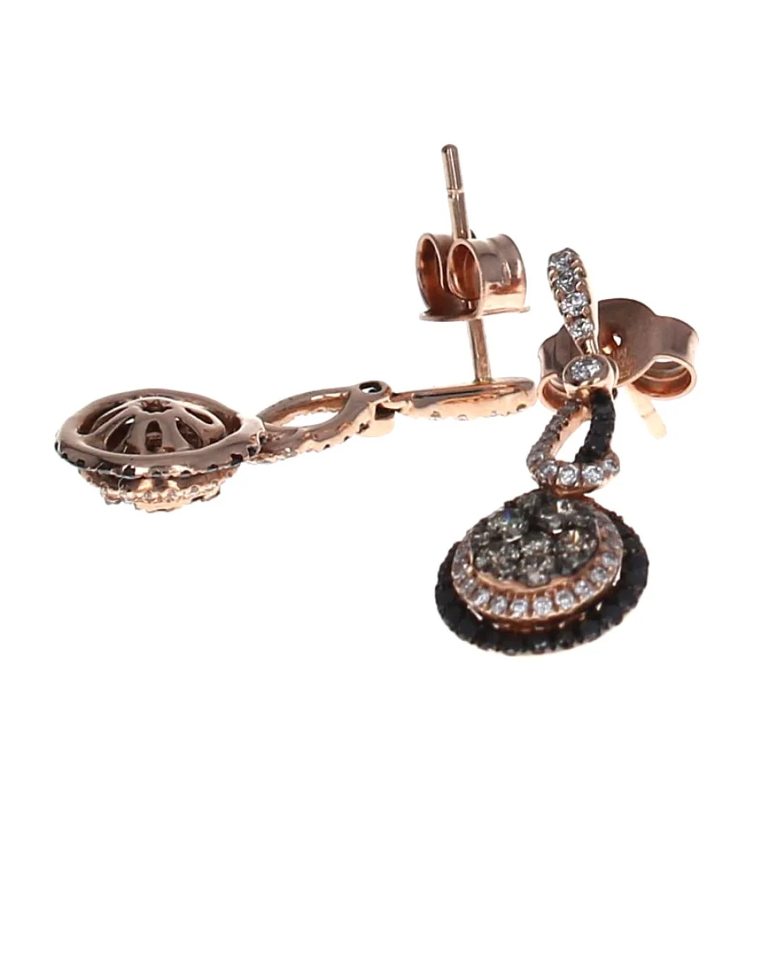 LeVian Rose Gold Diamond Drop Earrings - Image 2