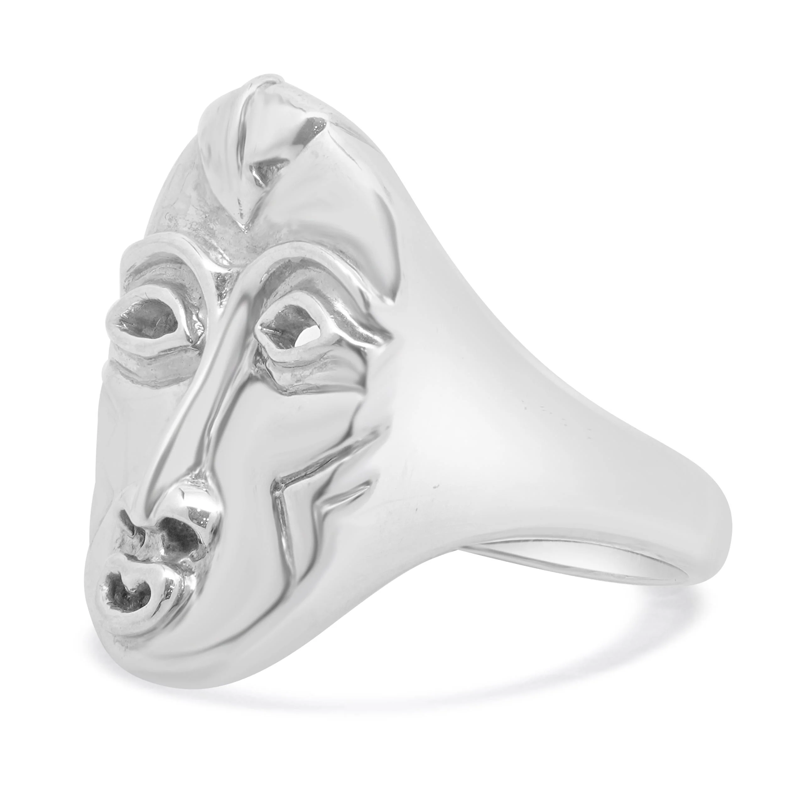 Lillian Pitt Sterling Silver Feather Woman Ring - Image 2