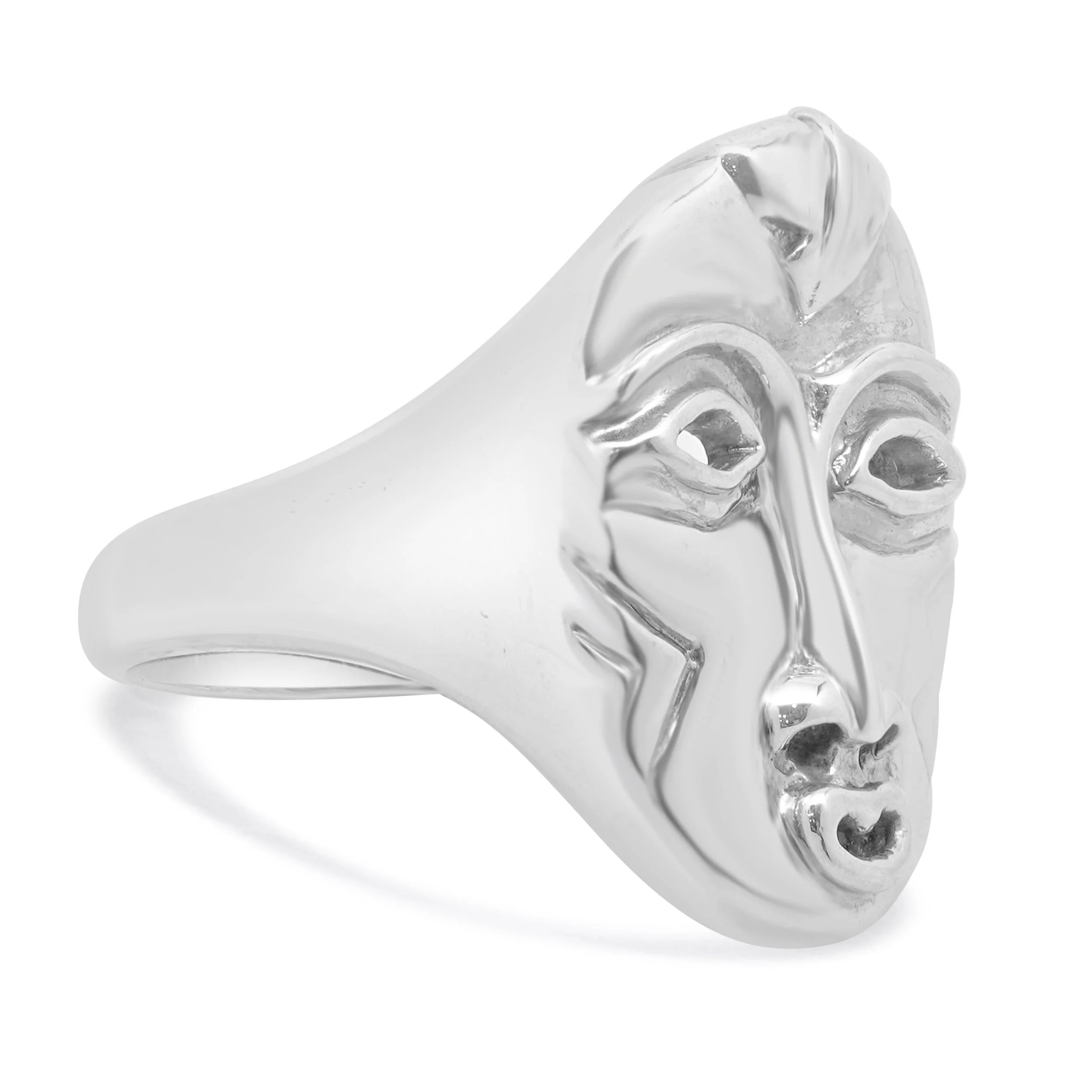 Lillian Pitt Sterling Silver Feather Woman Ring - Image 3
