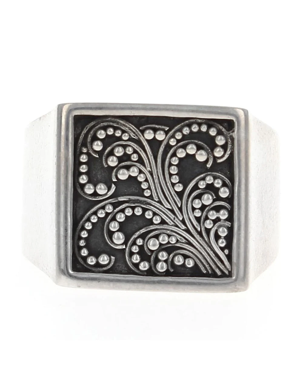 Lois Hill Folate Motif Square Top Ring - Image 2