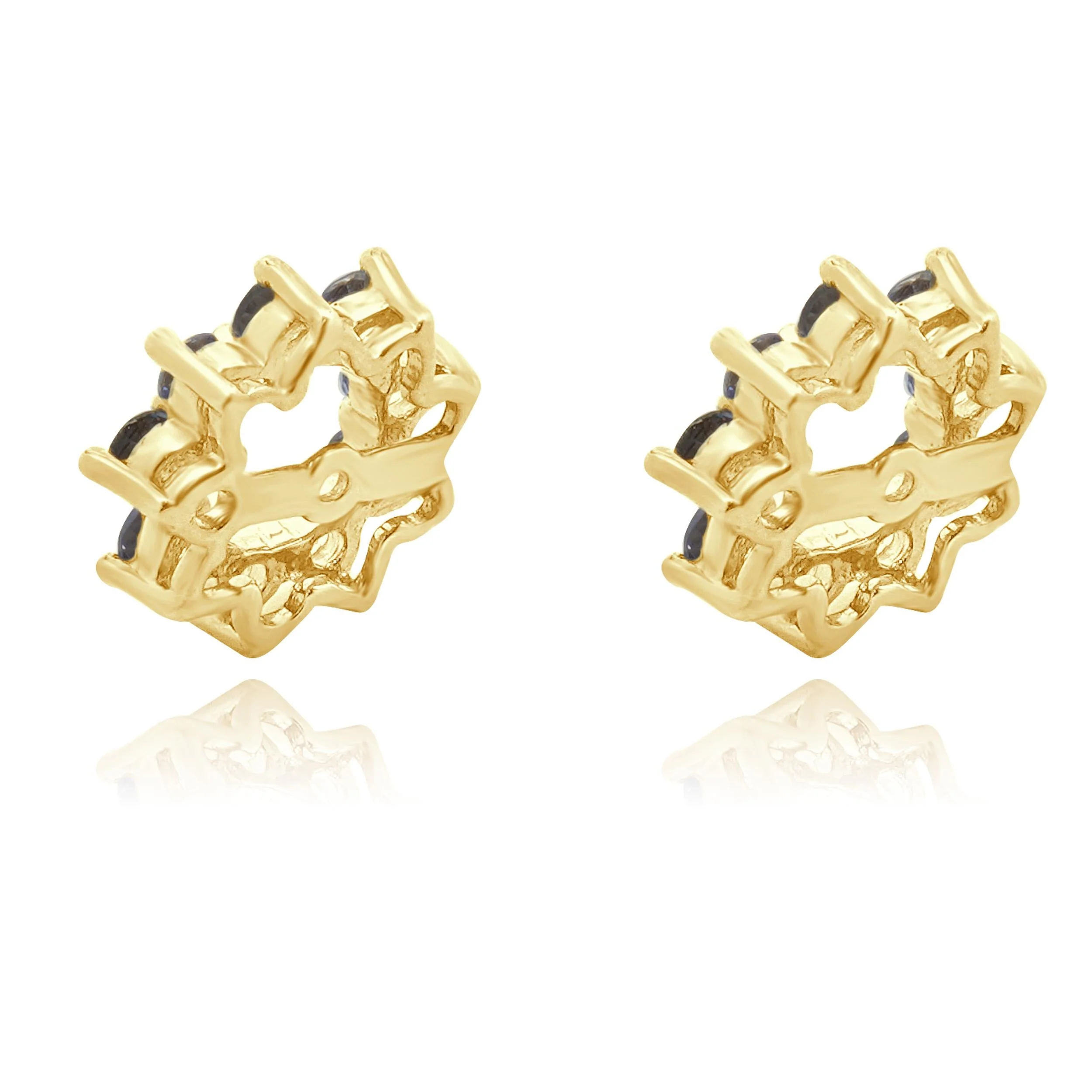 Lola Rose 14 Karat Yellow Gold Tanzanite Flower Earring Jackets - Image 4
