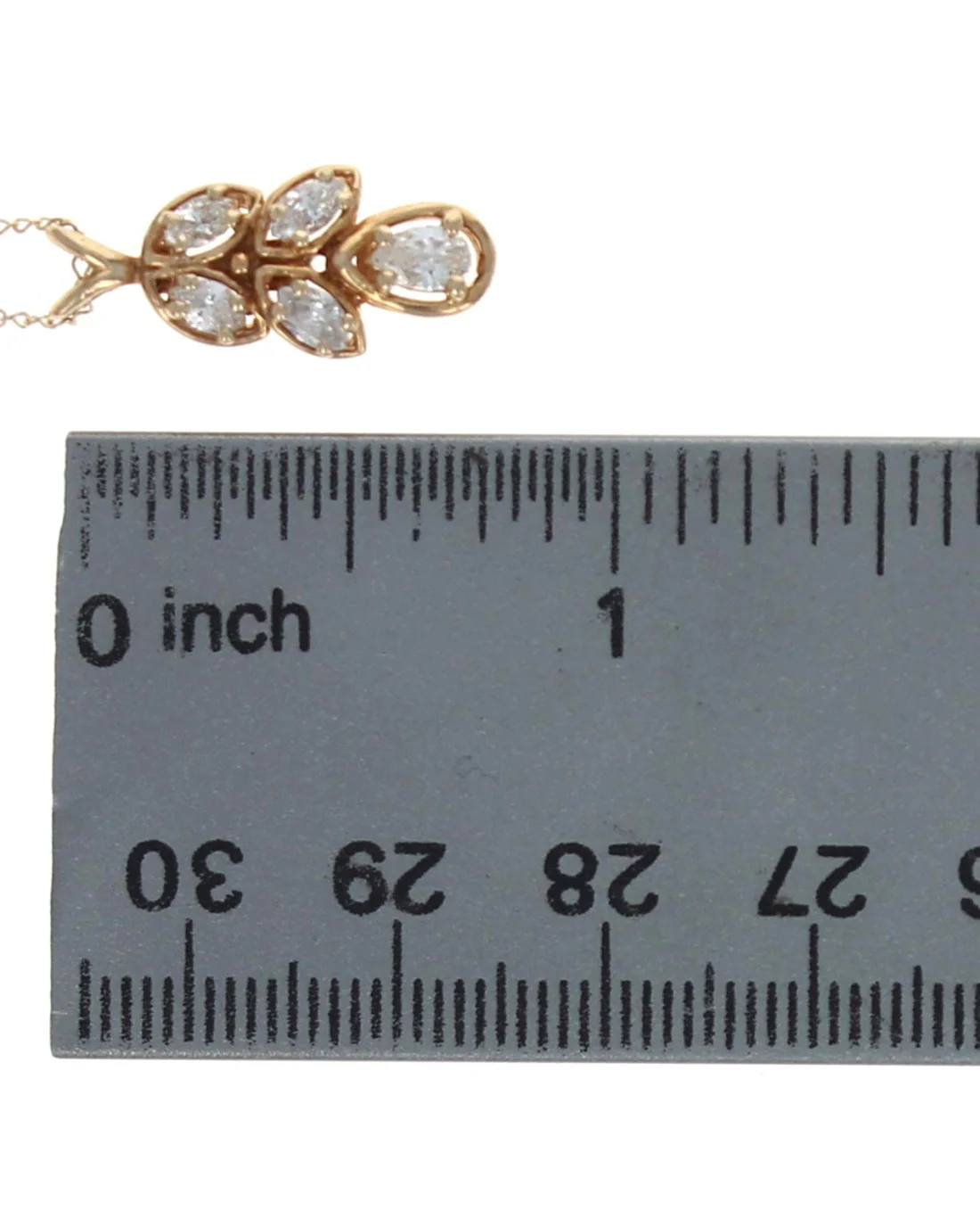 Marquise and Pear Shape Diamond Drop Necklace - Image 3