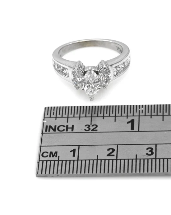 Marquise and Princess Diamond Engagement Ring - Image 3
