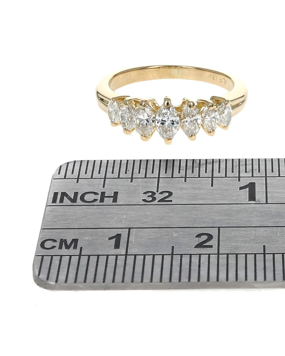 Marquise Diamond Roof Top Ring - Image 3