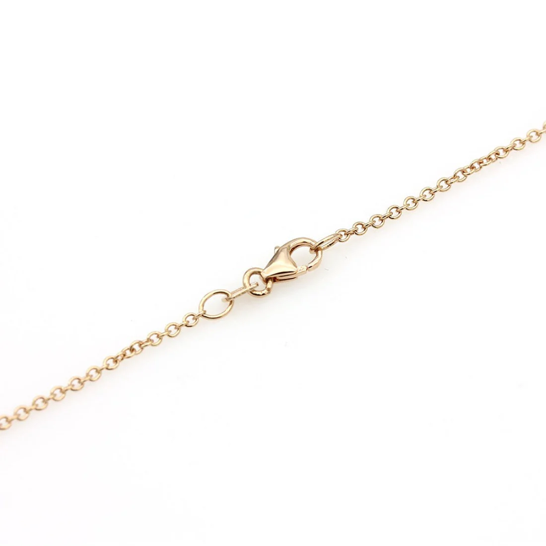 14K Two-Tone Gold Marquise Diamond Solitaire on Cable Chain - Image 2