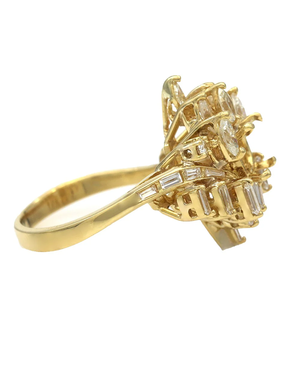 Marquise, Round and Baguette Diamond Semi Mounting - Image 2