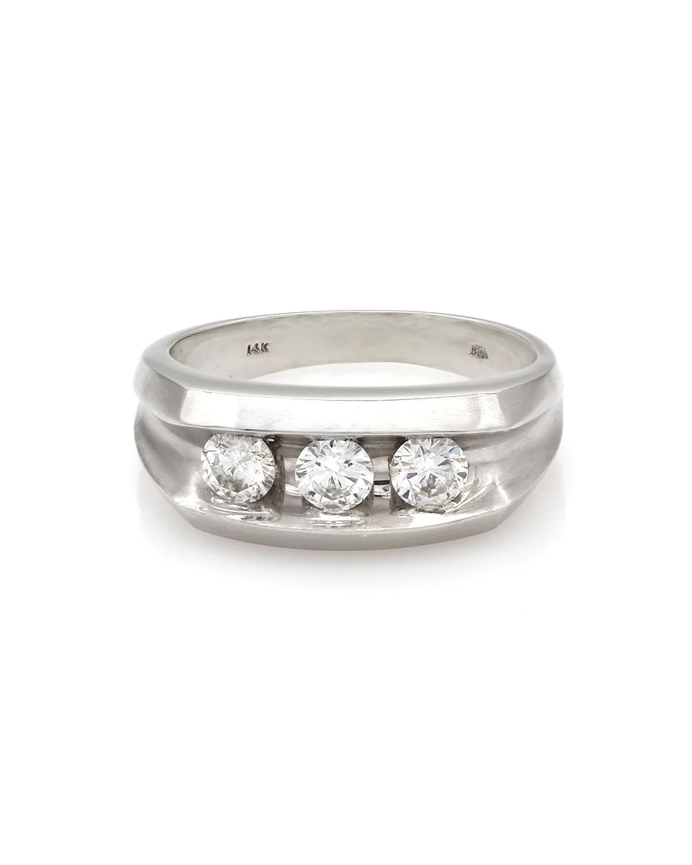 Men's Channel Set Diamond Ring in Gold - Image 2