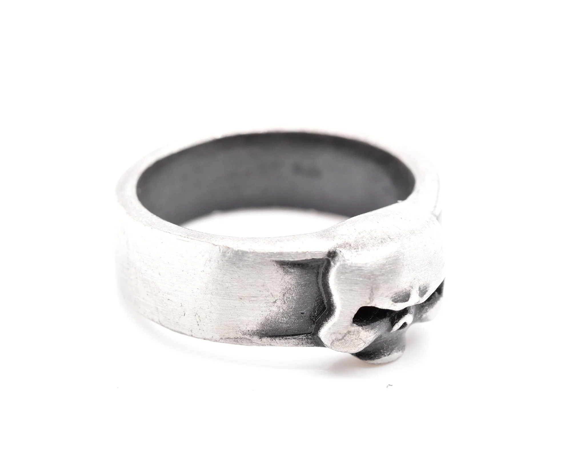 Men's Sterling Silver Skull Ring - Image 2