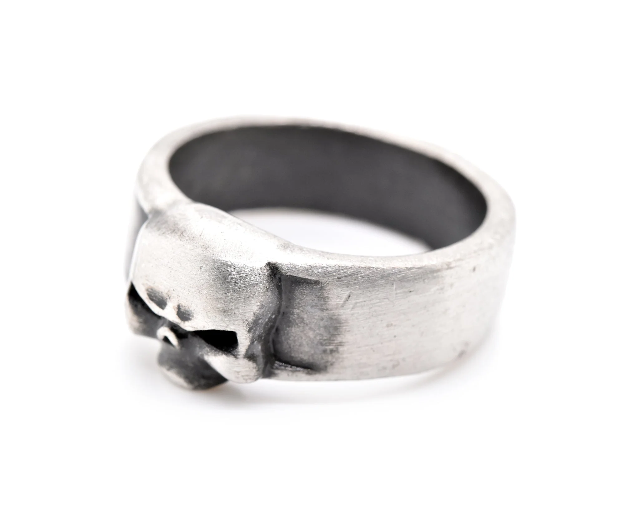 Men's Sterling Silver Skull Ring - Image 3