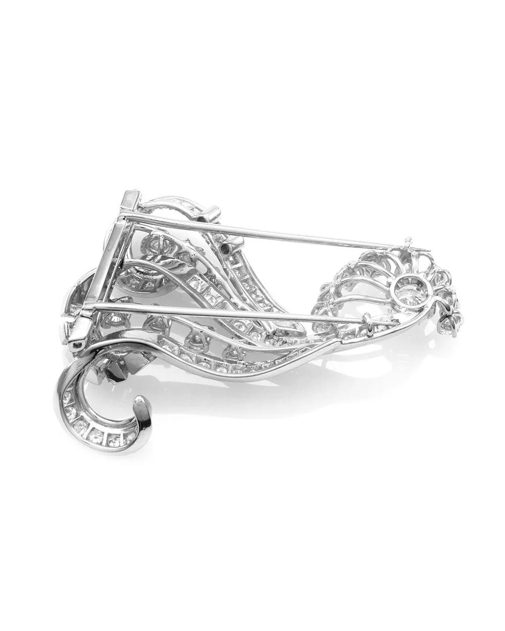 Mid-Century Diamond Halley's Comet Platinum Brooch - Image 2
