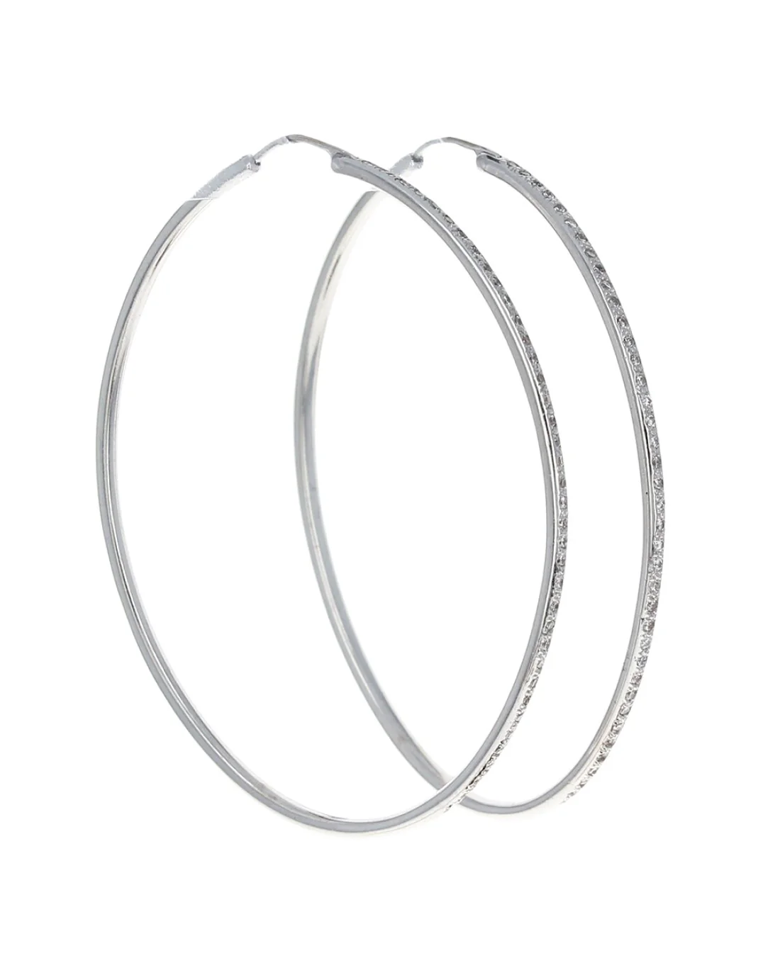 Mimi So Lola Diamond Oval Hoops - Image 2