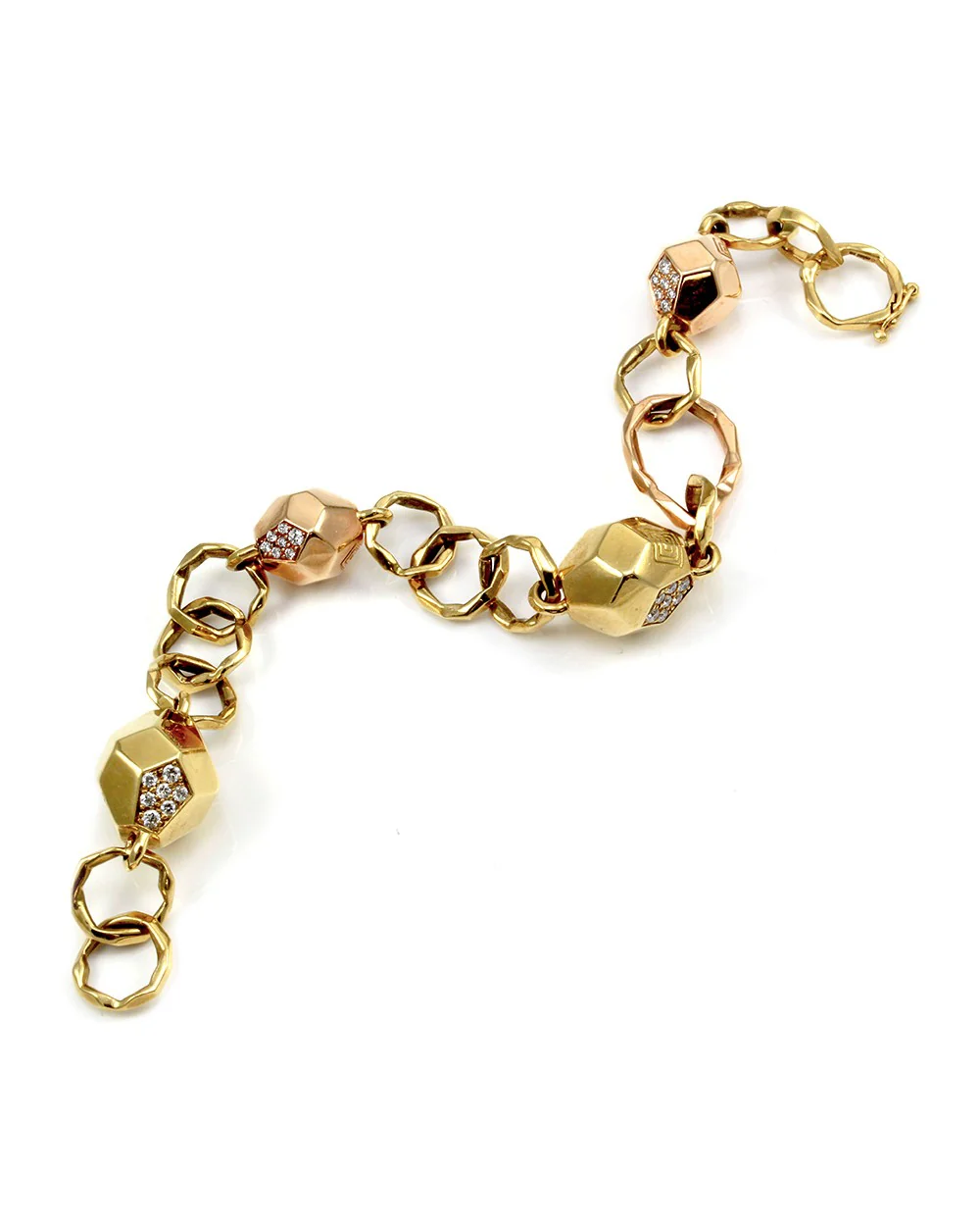 Mimi So Switch Diamond Rock Station Bracelet in Rose and Yellow Gold - Image 2