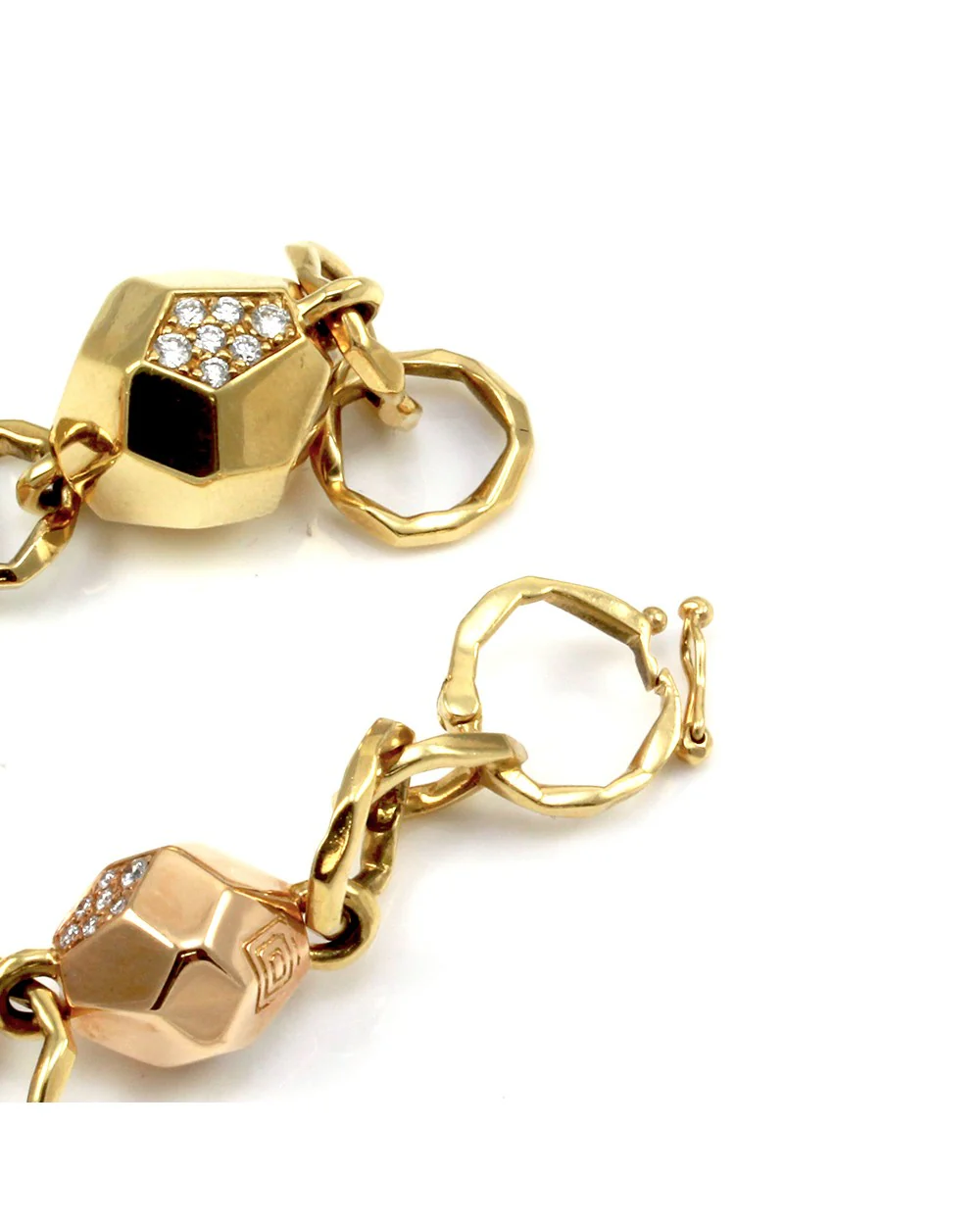 Mimi So Switch Diamond Rock Station Bracelet in Rose and Yellow Gold - Image 4
