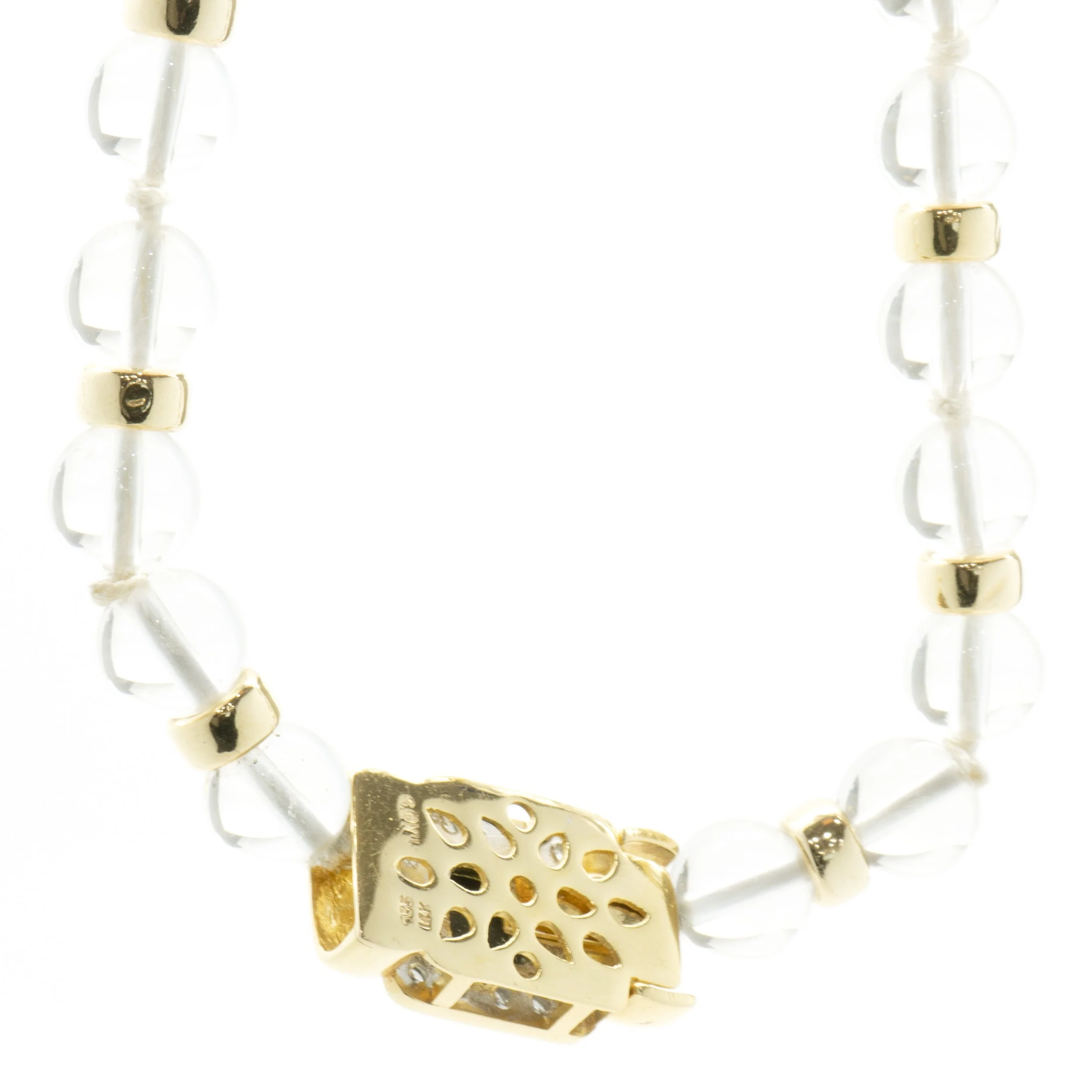Mings 14 Karat Yellow Gold Diamond and Onyx Necklace - Image 3