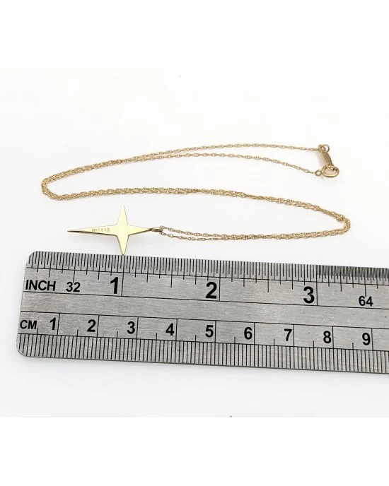 Miniature Cross on Lace Chain Necklace - Image 3