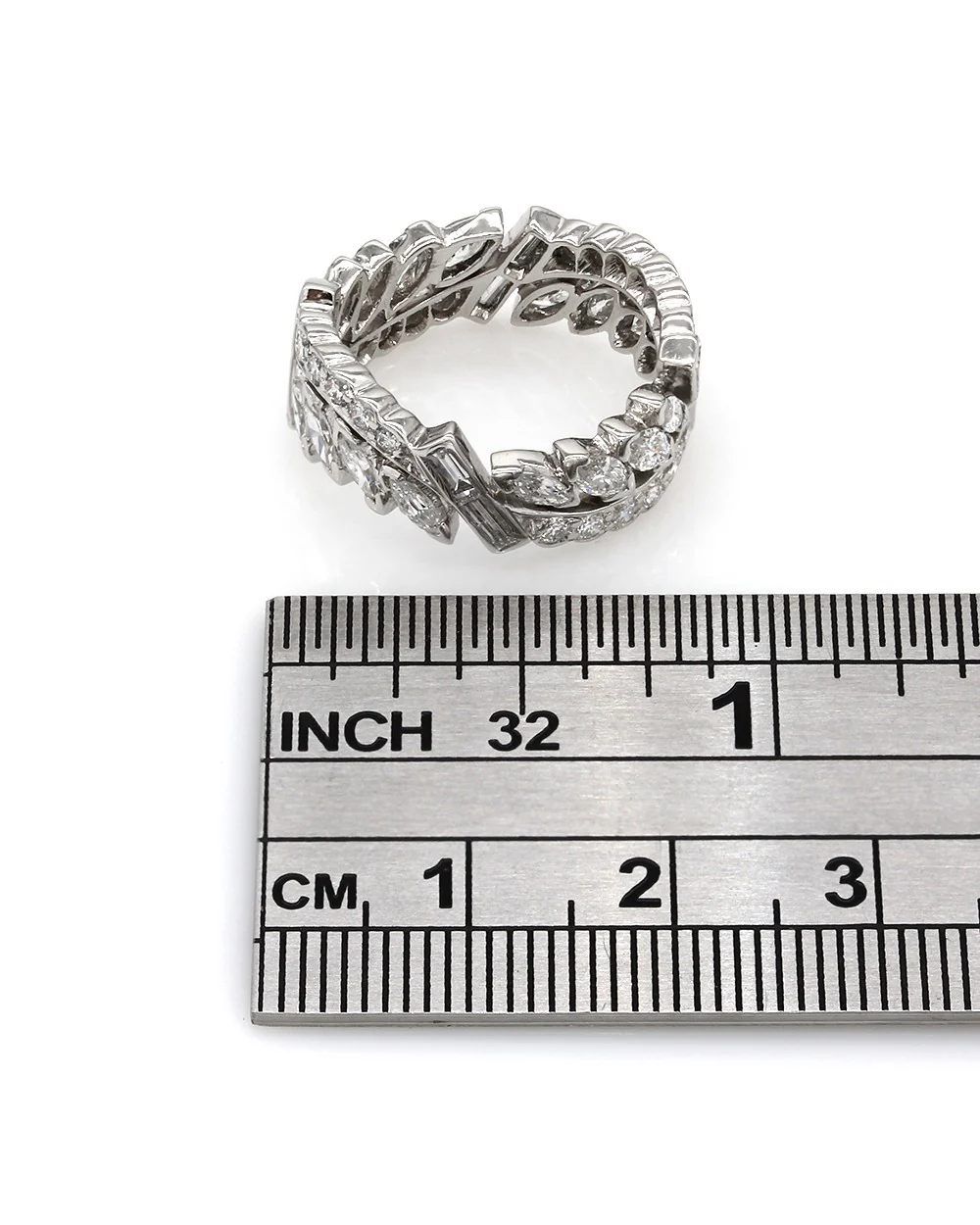 Mixed Cut Diamond Wave Eternity Band in Platinum - Image 3