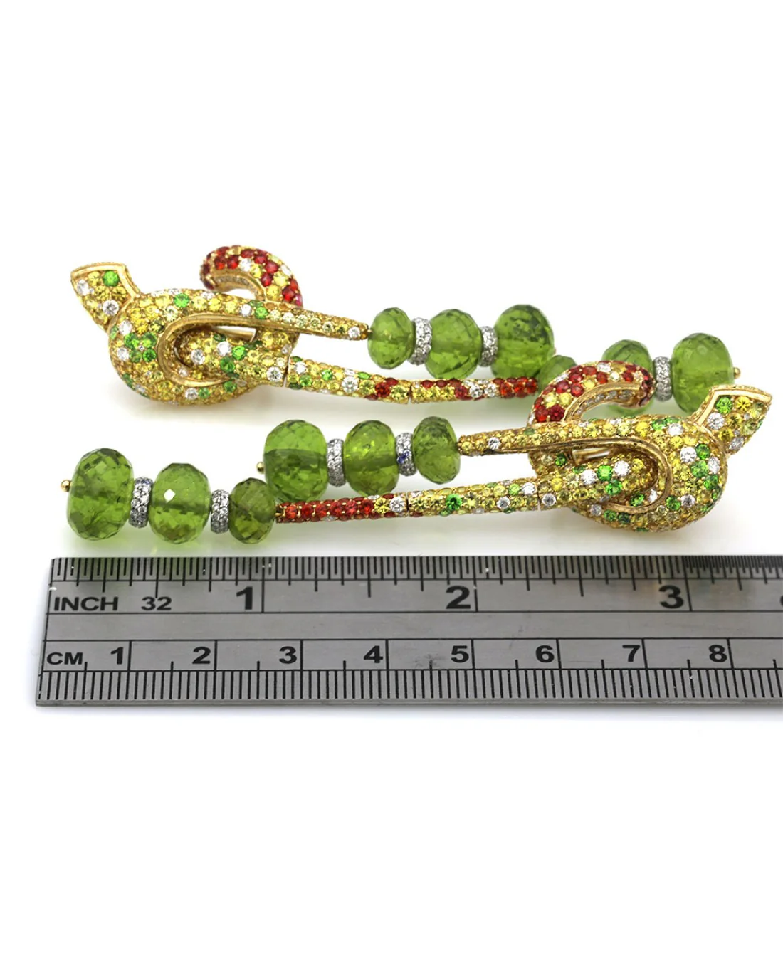 Mixed Gem Bead and Rondelle Dangle Earrings - Image 3